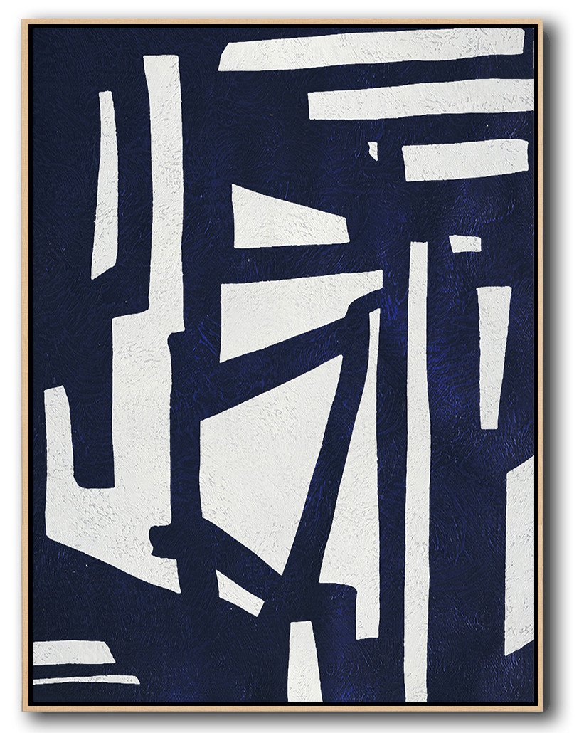 Navy Blue Minimalist Art #NV298B - Click Image to Close